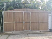 Portones Corredizos | Acabado metal 3×2″